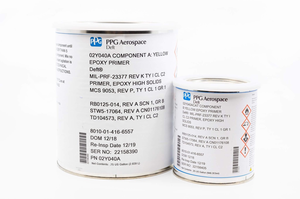 02Y040A Yellow Epoxy Primer MIL-PRF-23377 Type I Class C2